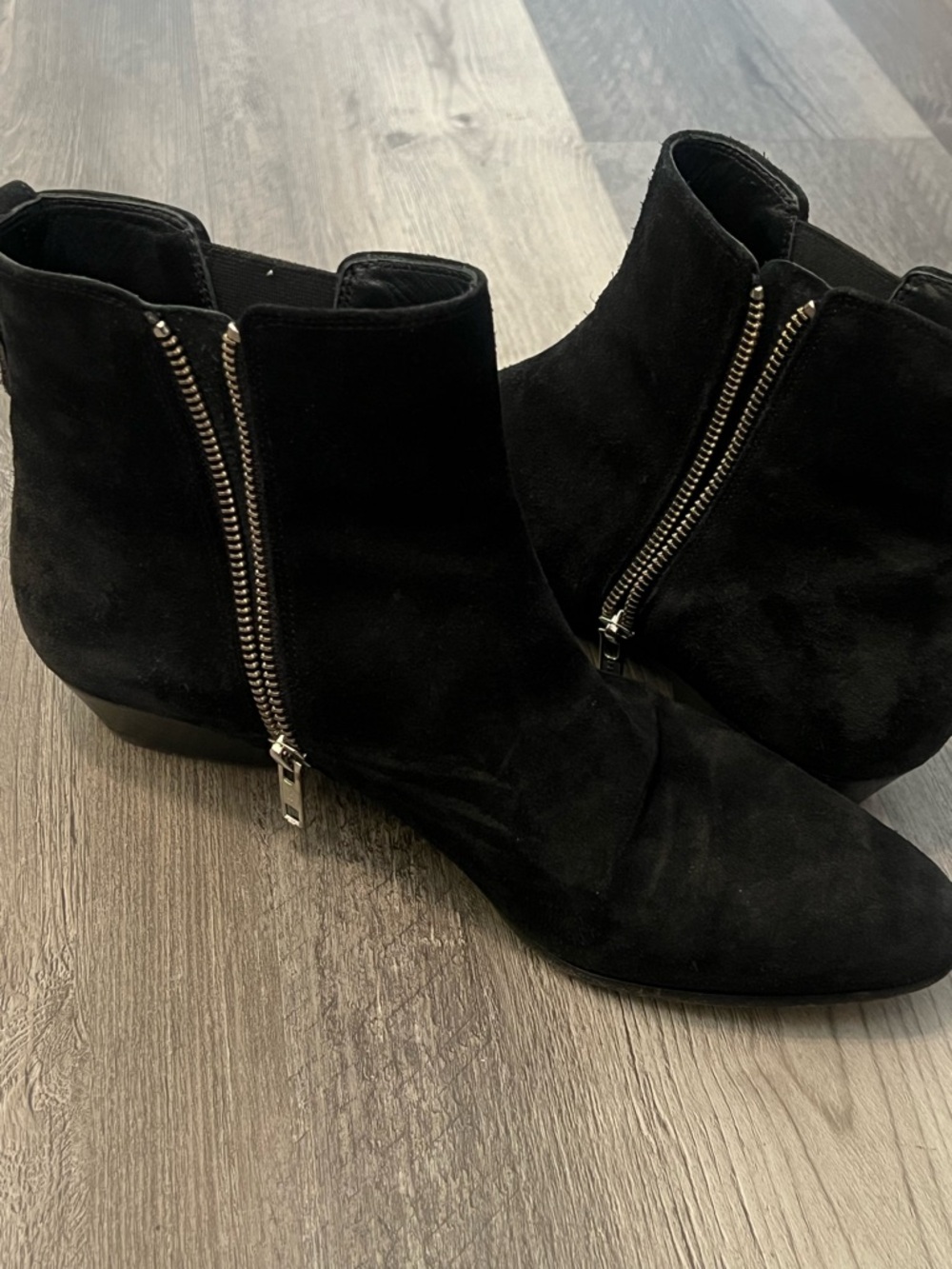 Isabel Marant Black suede Patsha Boots Size 40 / 10 US Chelsea Ankle - Picture 12 of 16